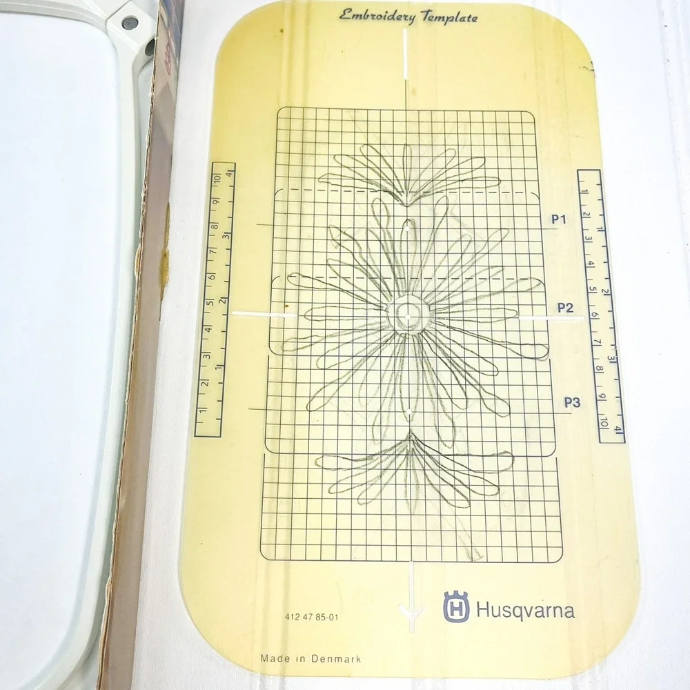 Husqvarna Viking 412 4649-01 Embroidery Plus Hoop 100 x 170 Plus Template